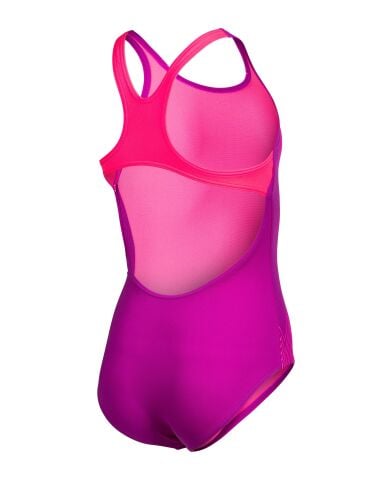 G Arena Graphic Swimsuit Swim Pro Back Very Fuschia kız çocuk mayosu