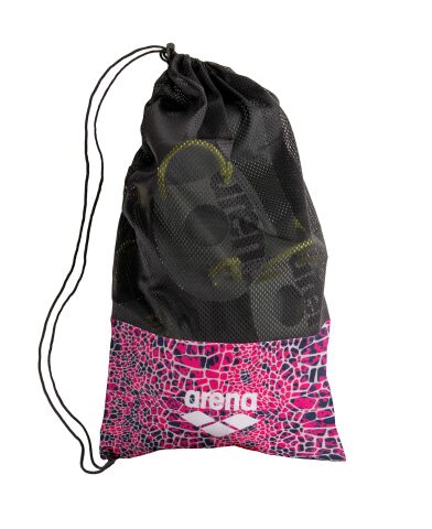 Snakeskin Mesh Bag Pink File Çanta