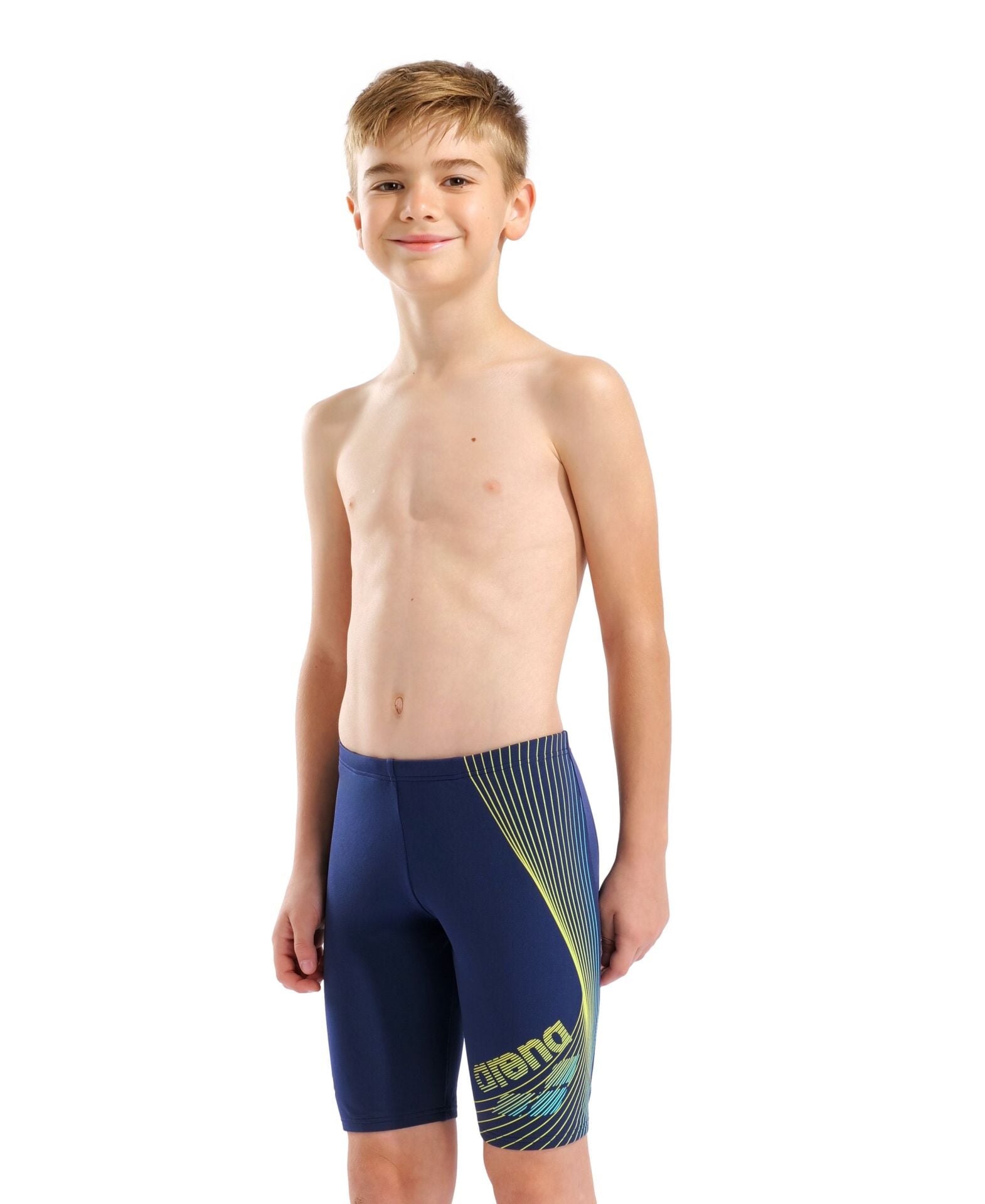 B Arena Design Swim Jammer Navy Erkek Çocuk Mayosu