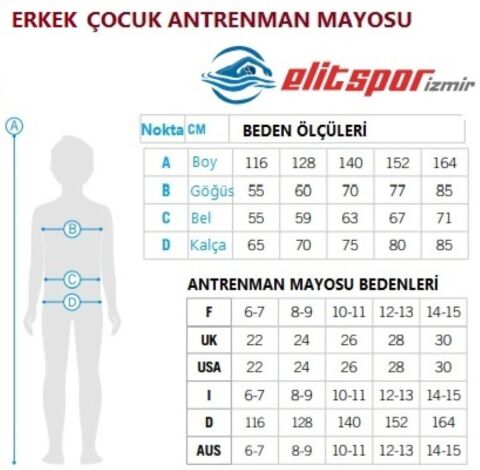 B Arena Design Swim Jammer Navy Erkek Çocuk Mayosu