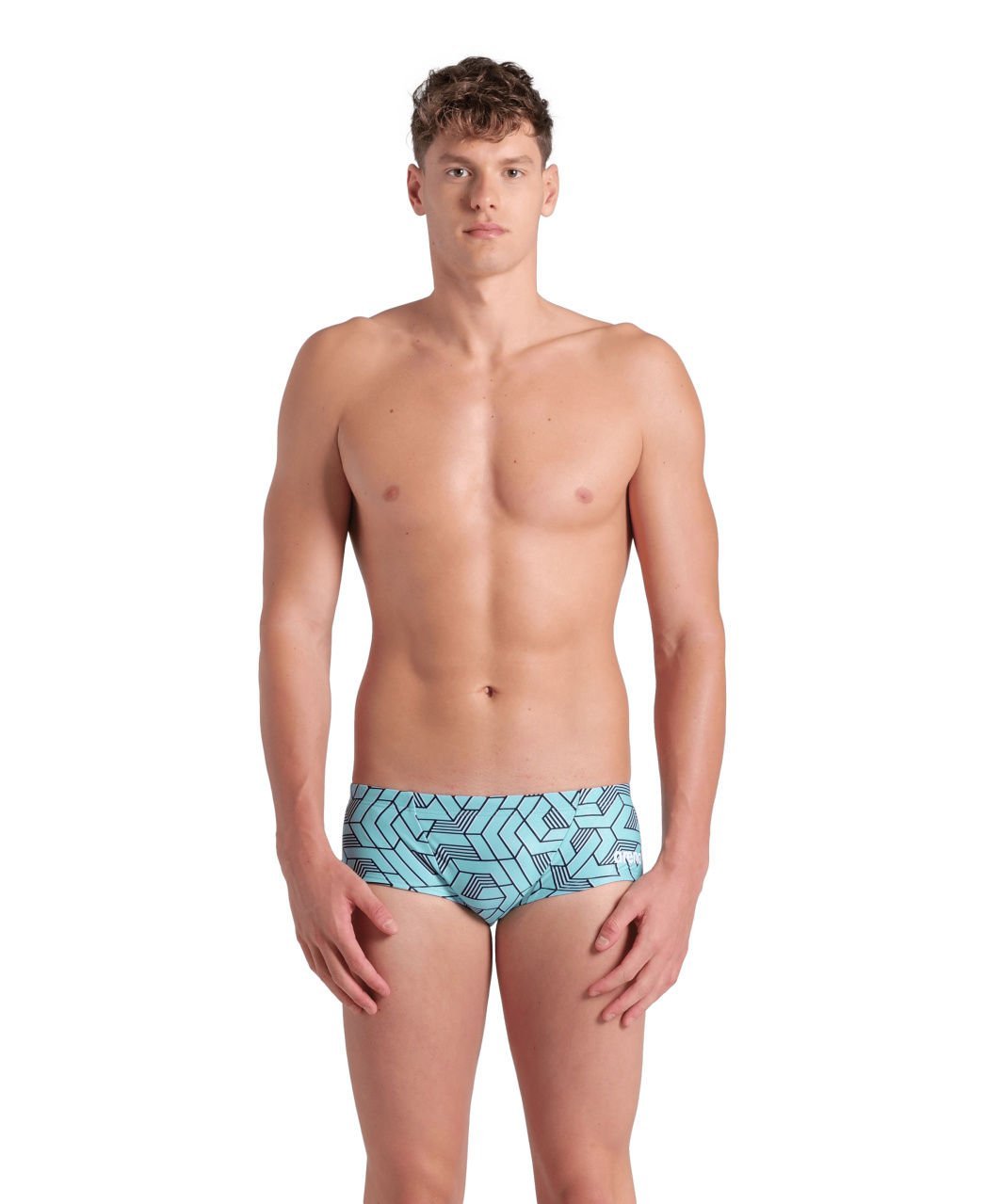 MENS ARENA ESCAPE SWIM LOW WAIST SHORT/BLACK-WATER BLUE MULTI ERKEK MAYOSU