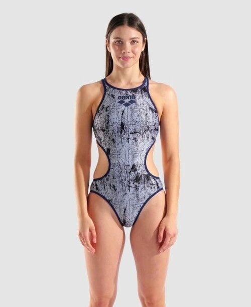WOMEN'S ARENA ONE LACQUER ONE PIECE/MULTI WHITE-NAVY