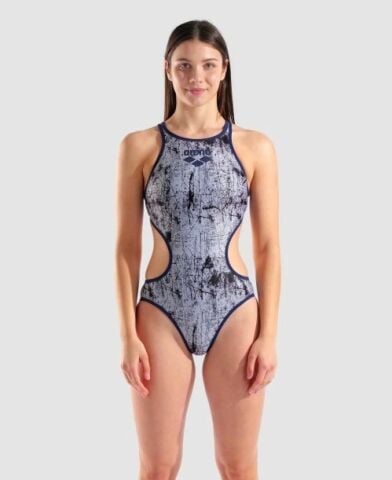 WOMEN'S ARENA ONE LACQUER ONE PIECE/MULTI WHITE-NAVY