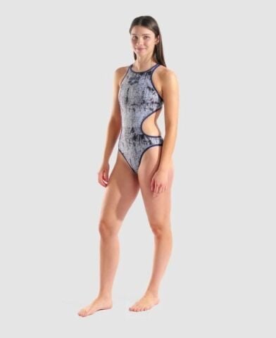 WOMEN'S ARENA ONE LACQUER ONE PIECE/MULTI WHITE-NAVY
