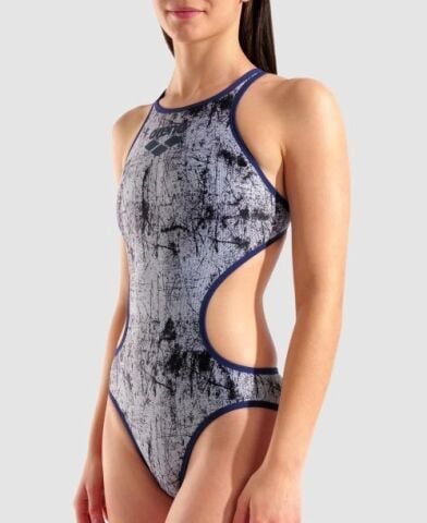 WOMEN'S ARENA ONE LACQUER ONE PIECE/MULTI WHITE-NAVY