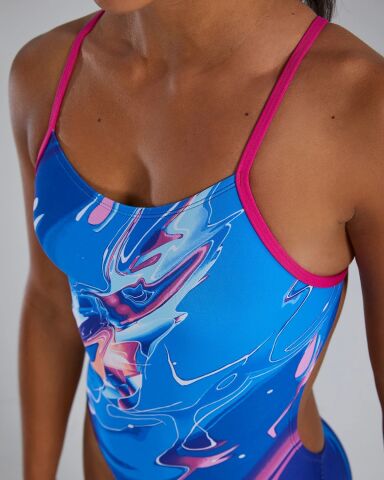 TYR Women's Cutoutfit Swimsuit - Abstractai Kadın Mayosu