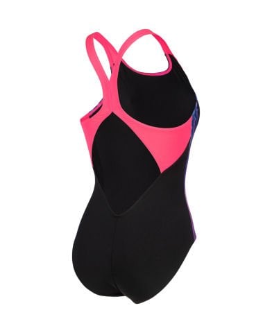 WOMENS ARENA DREAMHLINE SWIMSUIT V BACK/BLACK-SHOCKING PINK KADIN MAYOSU