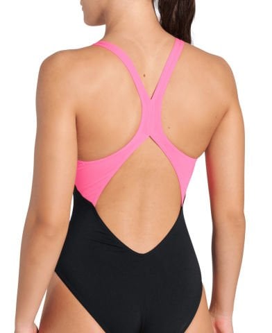 WOMENS ARENA DREAMHLINE SWIMSUIT V BACK/BLACK-SHOCKING PINK KADIN MAYOSU