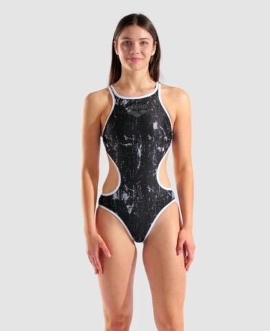 WOMEN'S ARENA ONE LACQUER ONE PIECE/MULTI WHITE-BLACK