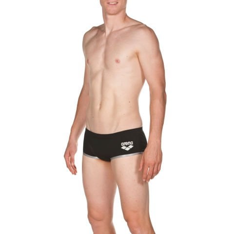 M ARENA ONE BIGLOGO LOW WAIST SHORT ERKEK YÜZÜCÜ MAYOSU /  BLACK SILVER