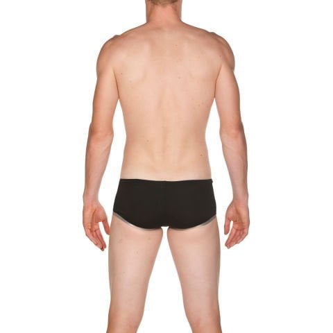 M ARENA ONE BIGLOGO LOW WAIST SHORT ERKEK YÜZÜCÜ MAYOSU /  BLACK SILVER