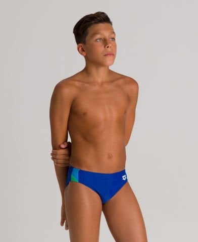 B REN JR BRIEF ERKEK ÇOCUK YÜZÜCÜ MAYOSU /ROYAL-TURQUOISE-GOLF GREEN