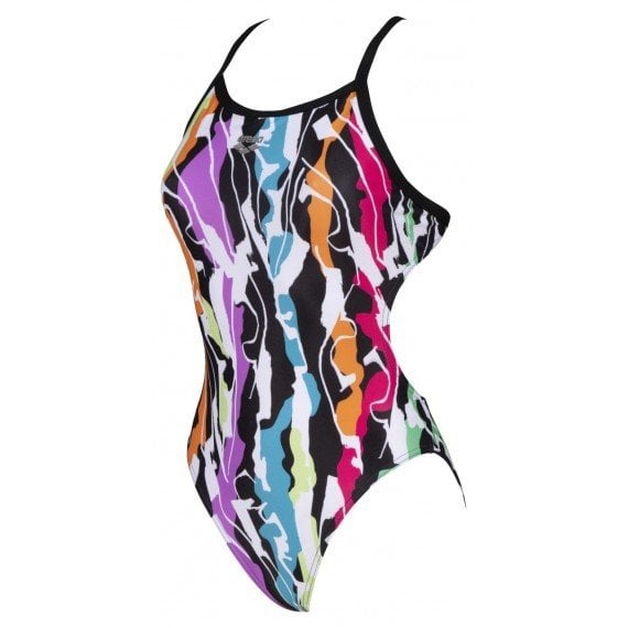 W FLEX CHALLENGE BACK  L KADIN YÜZÜCÜ MAYOSU  / BLACK-MULTI (F30/10-11, F32/12-13, F34/14-15 YAŞ KARŞILIĞIDIR.)