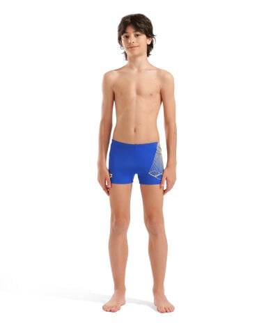 B Arena Bright Swim Short Neon Blue-Yellow Star Erkek Çocuk Mayosu