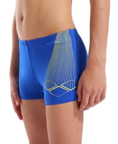 B Arena Bright Swim Short Neon Blue-Yellow Star Erkek Çocuk Mayosu