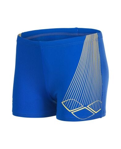 B Arena Bright Swim Short Neon Blue-Yellow Star Erkek Çocuk Mayosu
