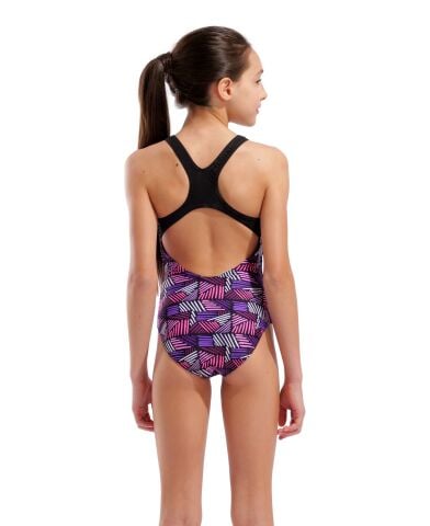 GIRL'S ARENA CANDIES SWIMSUIT SWIM PRO BACK L/MULTI BLACK