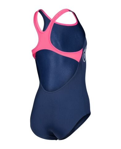 Girls Arena Logo Swimsuit Swim Pro Navy Kız Çocuk Mayosu