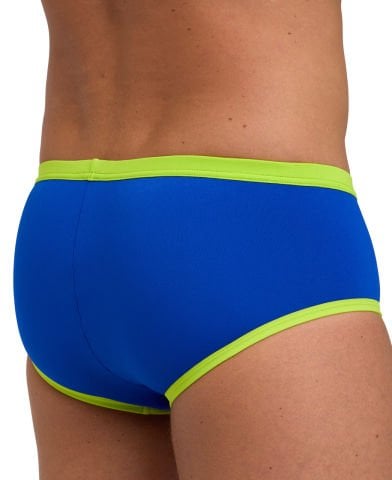 M ARENA ONE 12 CM SWIM BRIEFS BIG LOGO ERKEK YÜZÜCÜ MAYOSU / NEON BLUE-SOFT GREEN