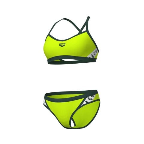 Womens Arena İcons Bikini Arctic Lime Dark Sage Bikini Takımı