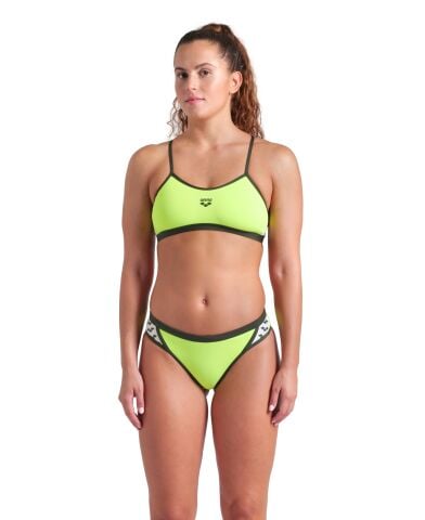 Womens Arena İcons Bikini Arctic Lime Dark Sage Bikini Takımı