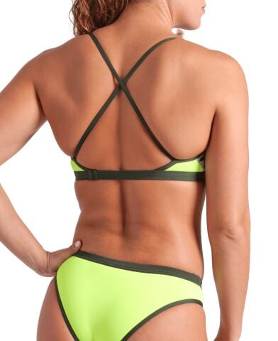 Womens Arena İcons Bikini Arctic Lime Dark Sage Bikini Takımı