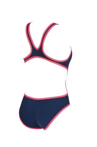 W ARENA BIG LOGO KADIN YÜZÜCÜ MAYOSU /NAVY-FLUO RED