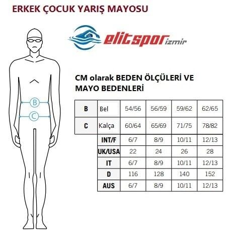 B POWERSKIN ST NEXT LE JAMMER JR FIREFLOW - SEAGLASS Erkek Çocuk Yarış Mayosu