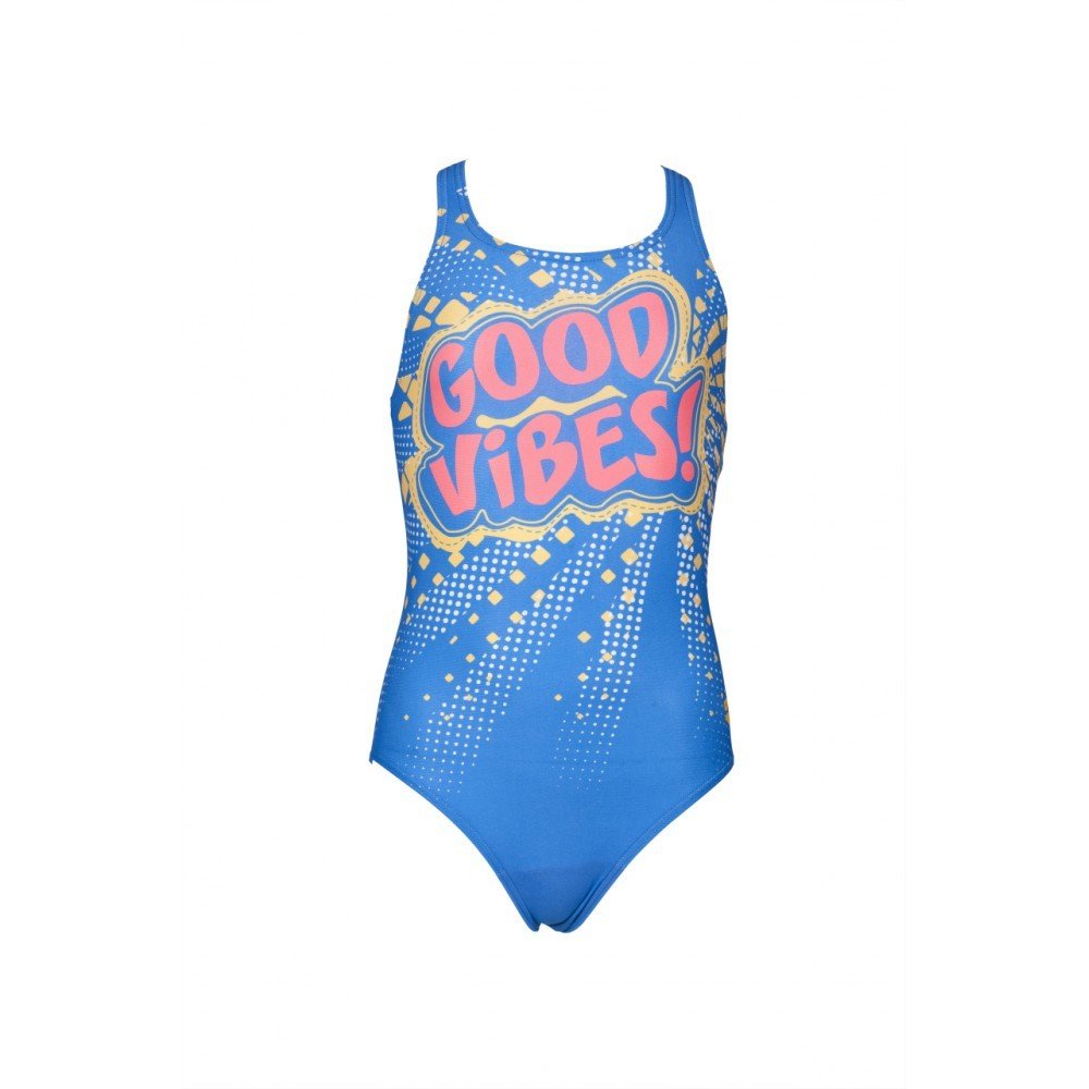 G FEELING JR V BACK ONE PIECE KIZ ÇOCUK YÜZÜCÜ MAYOSU / PIX BLUE SHINY PINK
