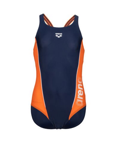 G THRICE JR SWIM PRO BACK KIZ ÇOCUK YÜZÜCÜ MAYOSU / NAVY-MANGO-WHITE