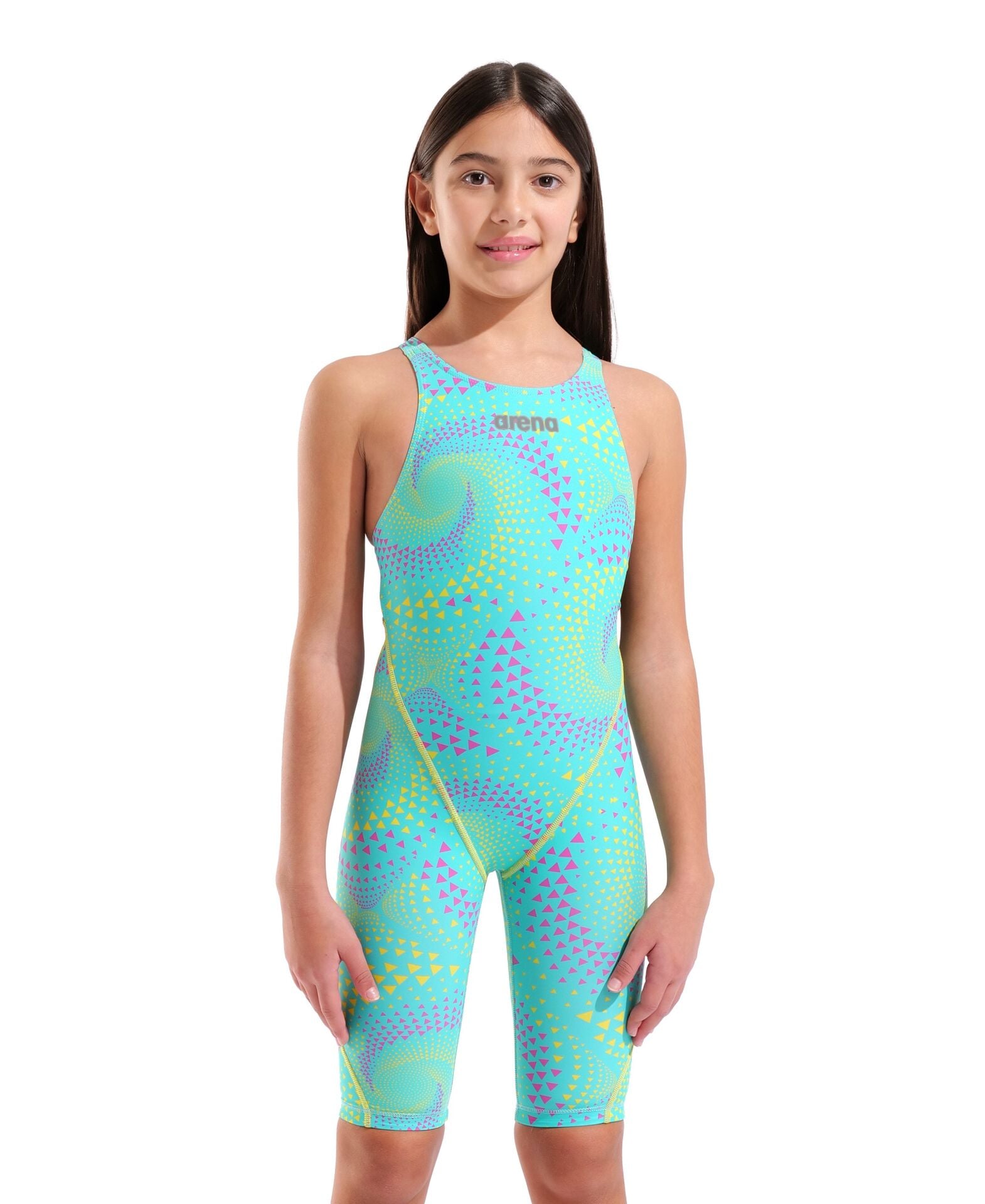 G POWERSKIN ST NEXT LE OB JR FIREFLOW - SEAGLASS Kız Çocuk Yarış Mayosu