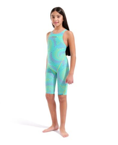 G POWERSKIN ST NEXT LE OB JR FIREFLOW - SEAGLASS Kız Çocuk Yarış Mayosu