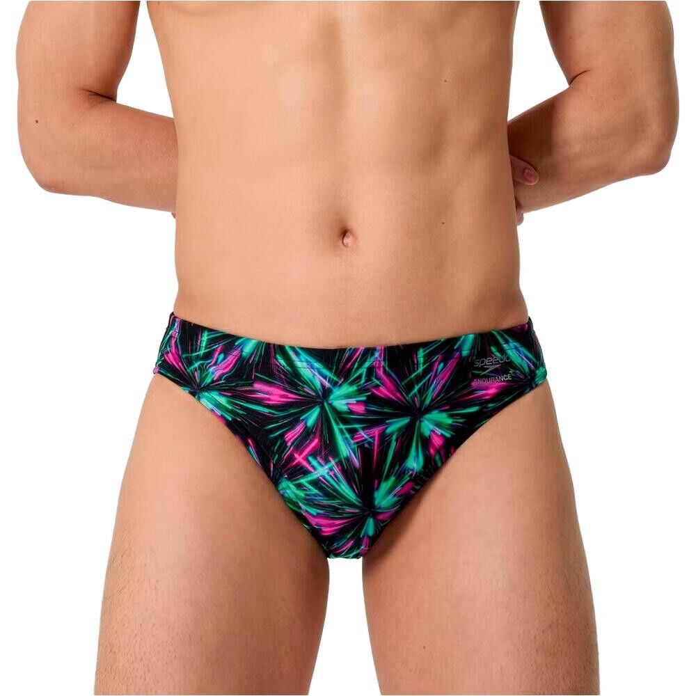 Men's Club Training Printed Brief Green/Black Erkek Yüzme Mayosu