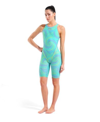 W POWERSKIN ST NEXT LE OB FIREFLOW - SEAGLASS Kadın Yarış Mayosu