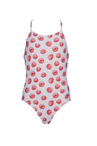 G TROPICAL SUMMER JR KIZ ÇOCUK YÜZÜCÜ MAYOSU/ WHITE -RED