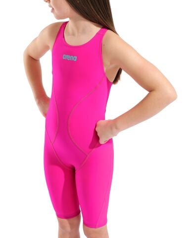 G POWERSKIN IMPULSO LE OB JR Shocking Pink kız çocuk Yarış Mayosu