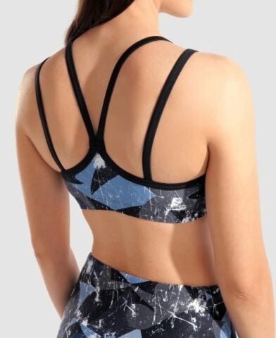 WOMEN'S BRA TOP/BLACK-NAVY MULTI-BLACK NAVY MULTI BLACK