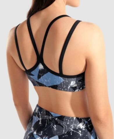 WOMEN'S BRA TOP/BLACK-NAVY MULTI-BLACK NAVY MULTI BLACK