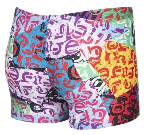 B ARENA CRAZY JR SHORT ERKEK ÇOCUK YÜZÜCÜ MAYOSU /TURQUOISE-MULTI