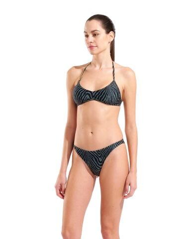 W ARENA WATER PRINTS BIKINI BANDEAU ZEBRA Kadın Bikini Takımı