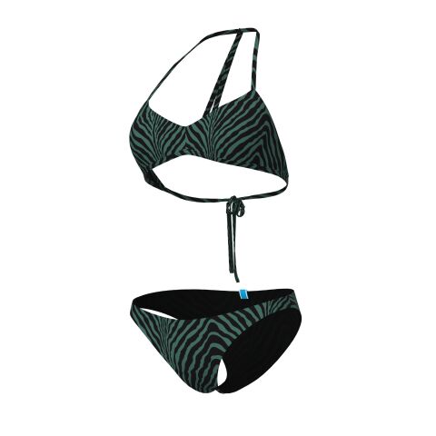 W ARENA WATER PRINTS BIKINI BANDEAU ZEBRA Kadın Bikini Takımı