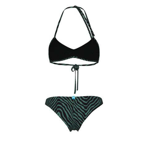 W ARENA WATER PRINTS BIKINI BANDEAU ZEBRA Kadın Bikini Takımı