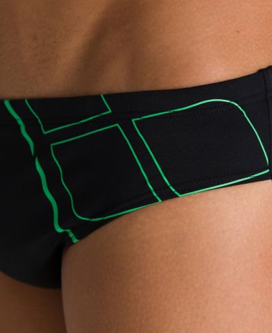 M ESSENTIALS BRIEF ERKEK YÜZÜCÜ MAYOSU / BLACK-GOLF GREEN