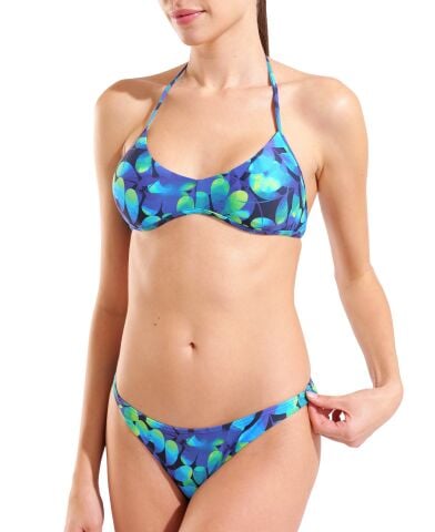 W ARENA WATER PRINTS BIKINI BANDEAU LEAF Kadın Bikini Takımı
