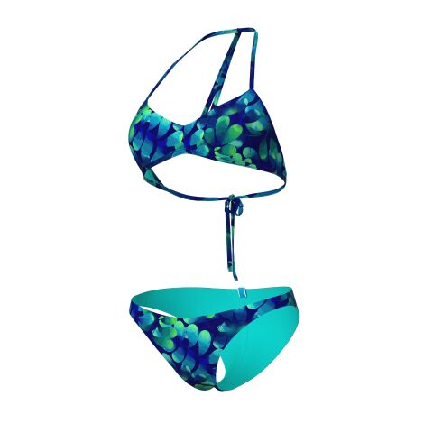 W ARENA WATER PRINTS BIKINI BANDEAU LEAF Kadın Bikini Takımı