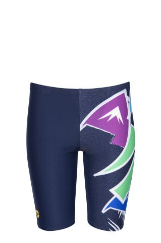 B FUNNY LETTERS JR JAMMER ERKEK ÇOCUK YÜZÜCÜ MAYOSU /  NAVY MULTI