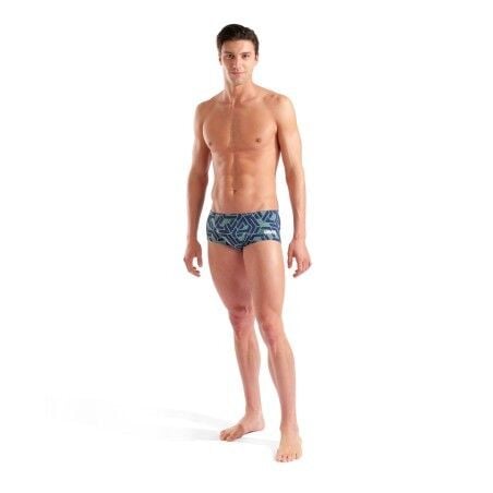 MEN'S ARENA ESCAPE SWIM LOW WAIST SHORT/BLUE GREEN