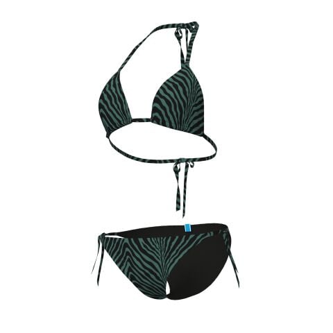 W ARENA WATER PRINT BIKINI TRIANGLE ZEBRA