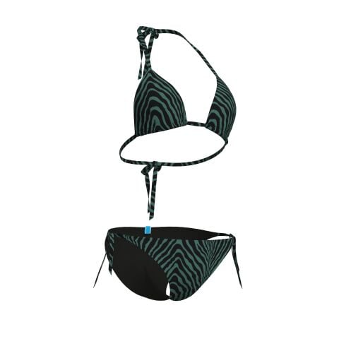 W ARENA WATER PRINT BIKINI TRIANGLE ZEBRA