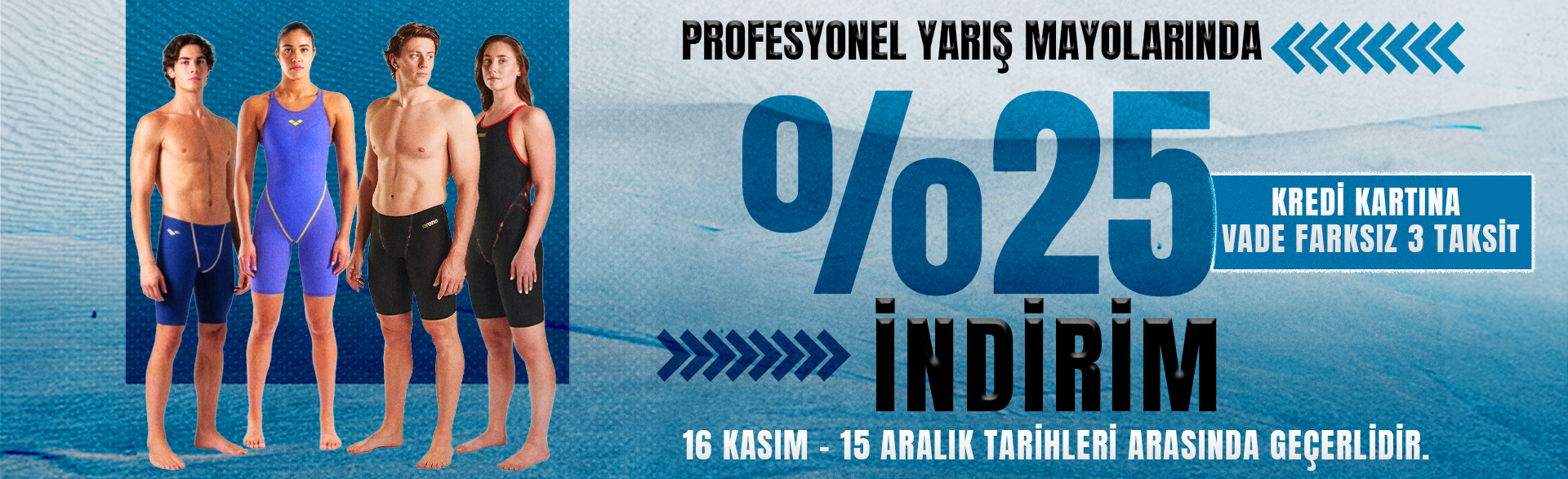 profesyonel yarış mayolarında %25 indirim